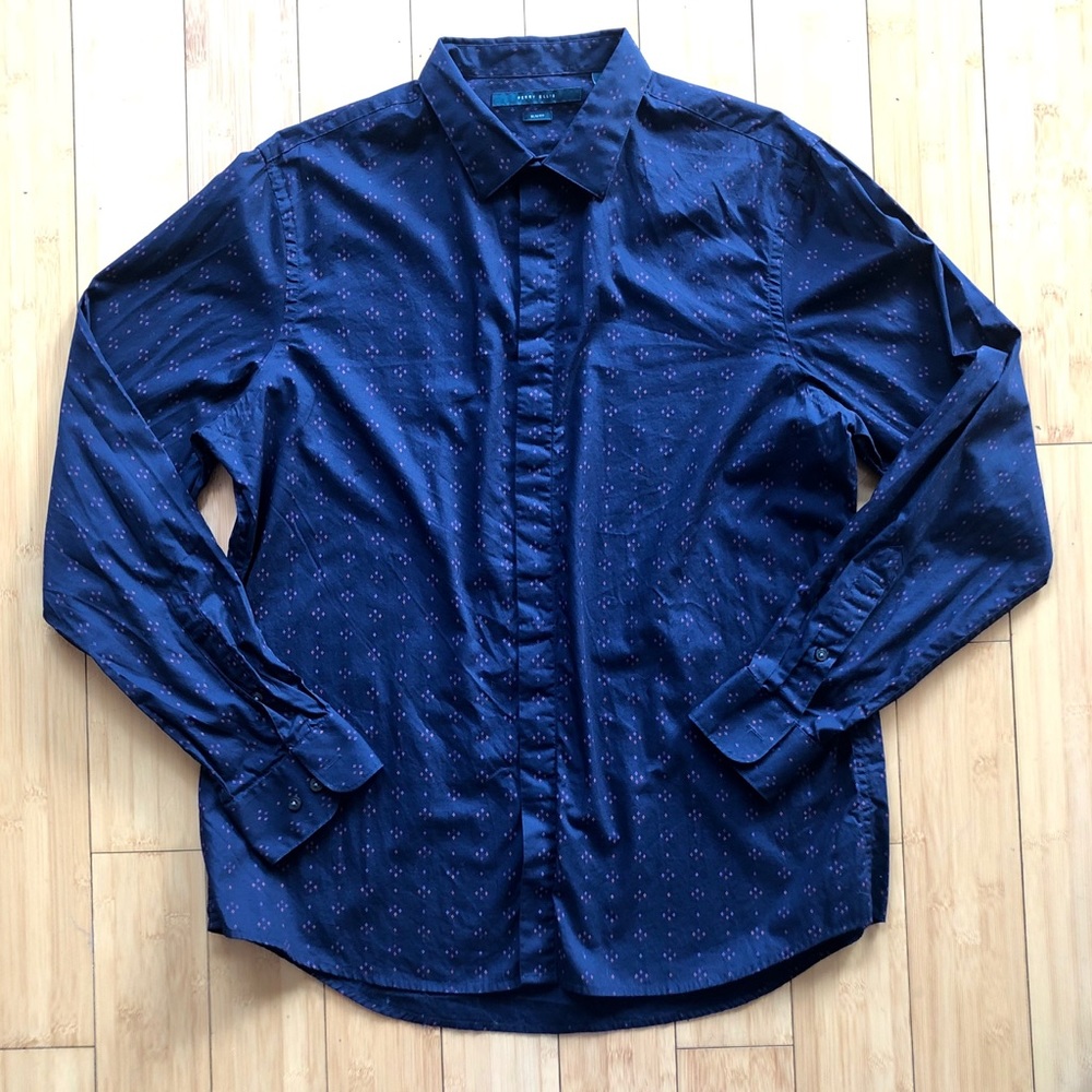 ✨SALE! ✨ PERRY ELLIS COTTON SLIM FIT SHIRT - Picture 4 of 7